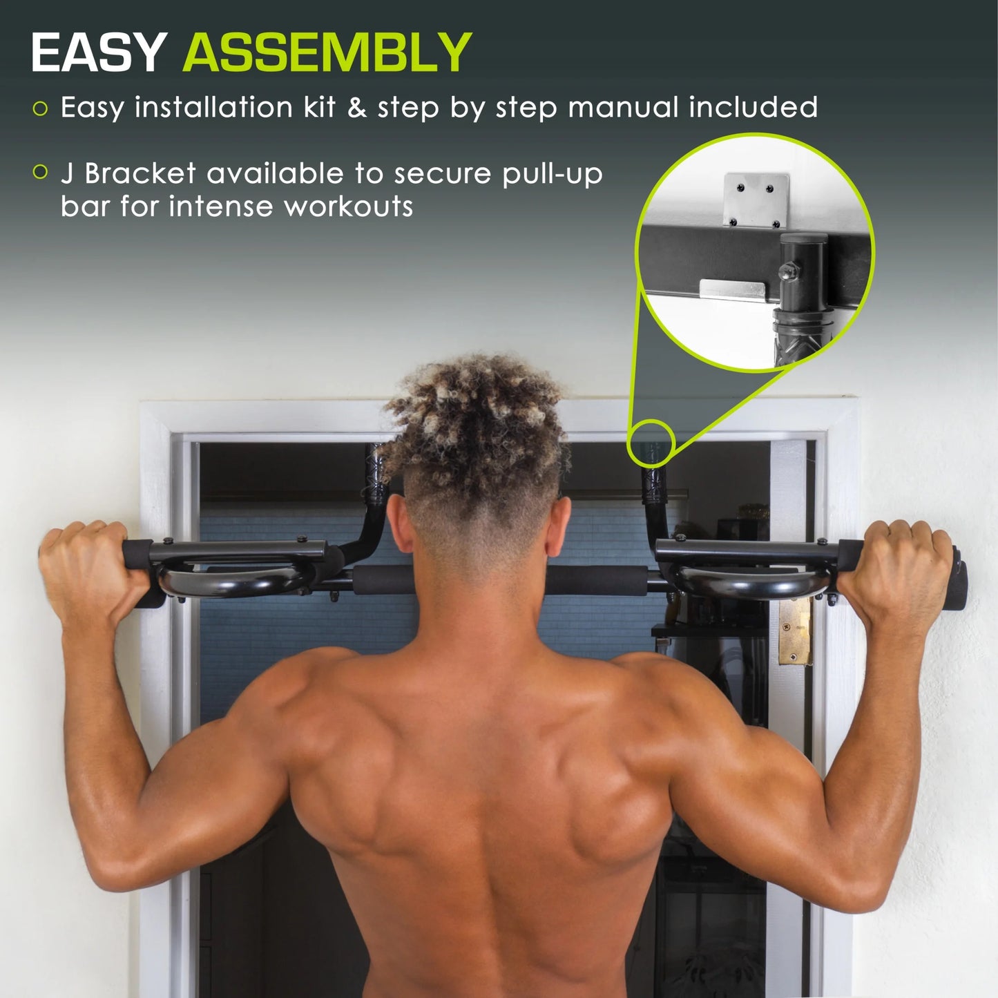 Heavy-Duty Multi-Grip Chin-Up and Pull-Up Bar for Doorway Training