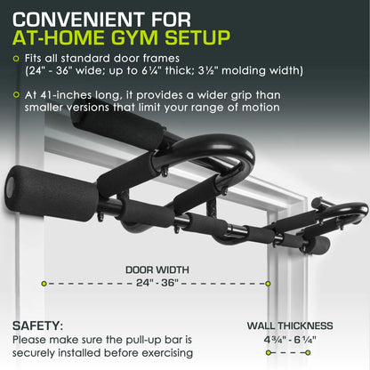 Heavy-Duty Multi-Grip Chin-Up and Pull-Up Bar for Doorway Training
